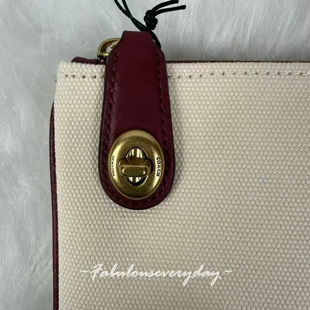 The Coach Coffee Shop Official Pouch Clutch Bag Canvas CS485 NWT - Picture 5 of 8